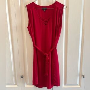 Le Chateau Dark Pink Dress with Tie Waist